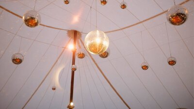 Disco ball wedding decor