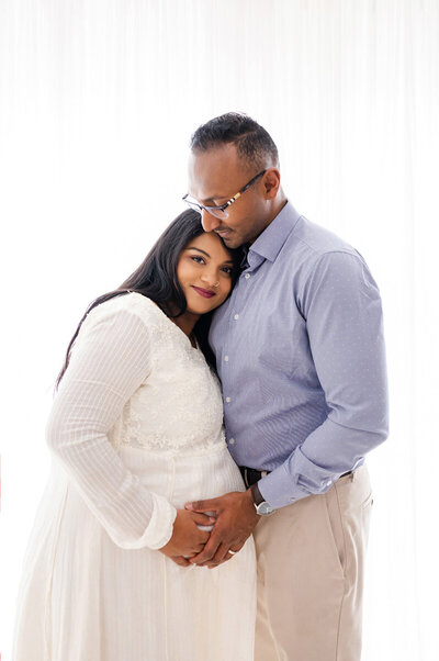 Expecting mom in studio