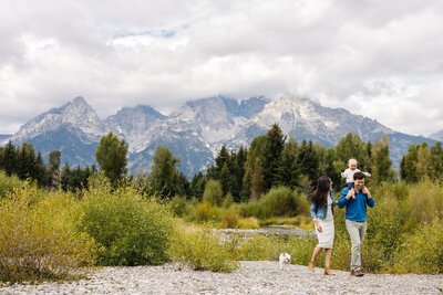 fun relaxed family photos in grand teton