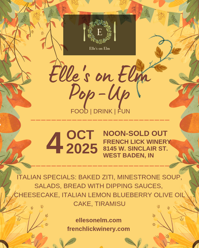 Catering Menus by Elle's on Elm in West Baden Springs, IN