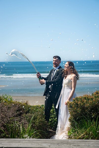 tunnel beach oregon coast elopement