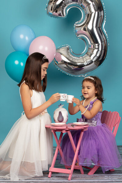 Girls Tea Party Three Clink Purple Dress Princess