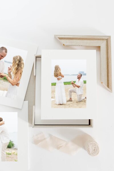 Matted print of engagement session