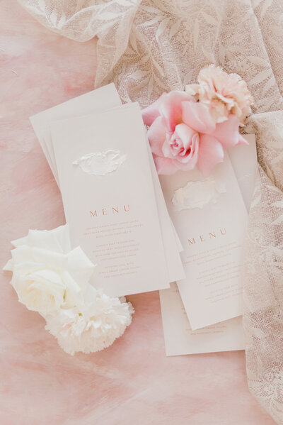 Pink and berry hues by Plush Invitations on the Bronte Bride Blog.
