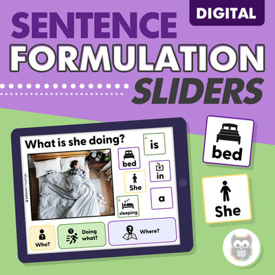 Digital Sentence Formulation sliders for speech therapy