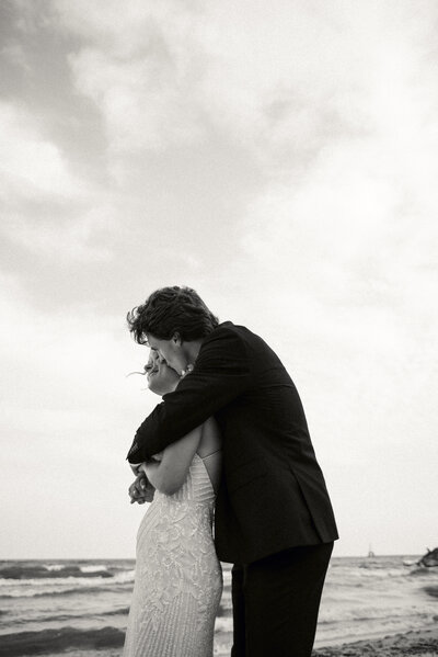 Wisconsin intimate wedding couple