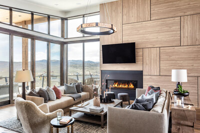 Luxury Great Room by Park City Interior Designer Jonna Robison