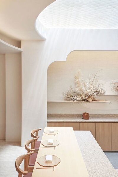 modern minimal dining room interior