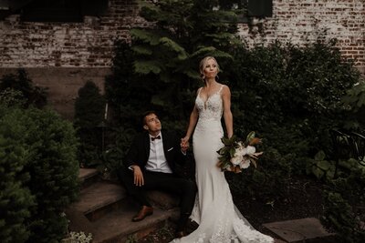 bride and groom before wedding