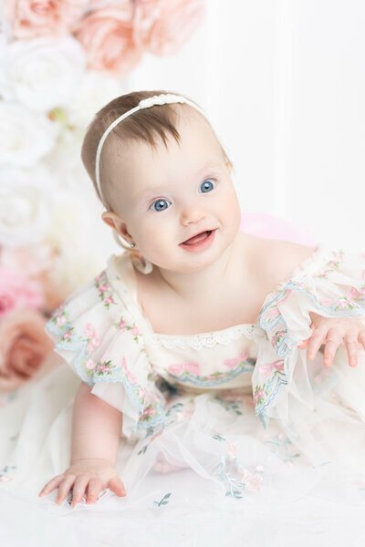 new jersey photography of baby smiling and crawling