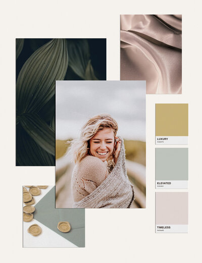luxury brand moodboard and color palette guide