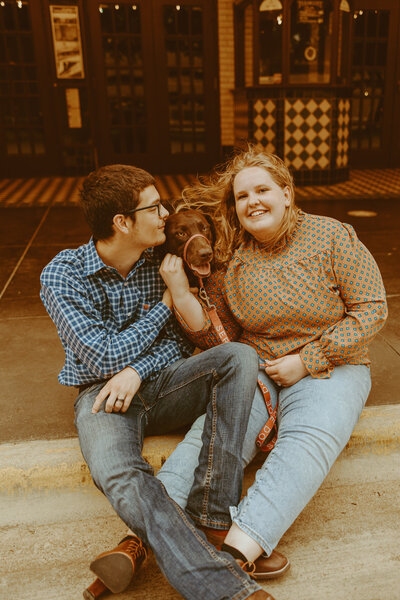 Fun downtown couples session in Abilene, TX