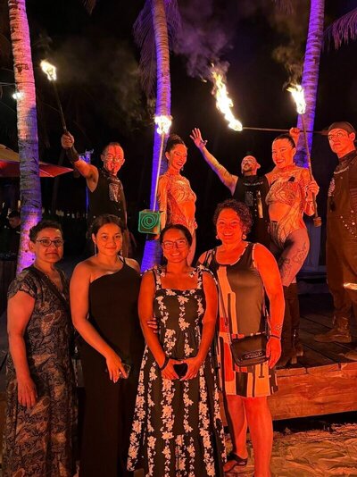 Photo of family on tropical vacation by personal vacation planner for destination weddings