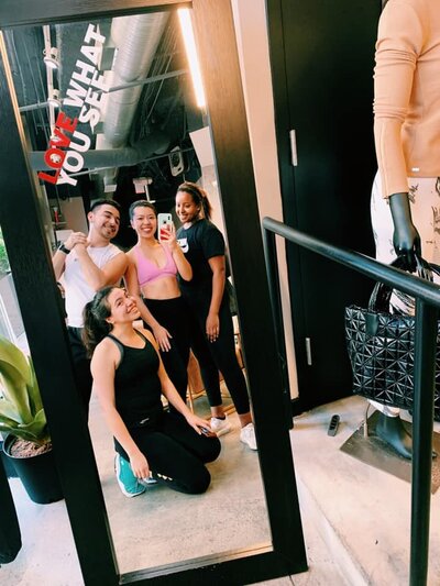 Group reflection photo at the gym