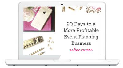 how to become more profitable as a wedding planner in this 20 day online class