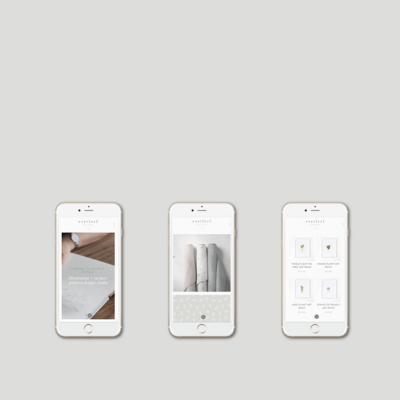 website design mockup on mobile for creative business owner illustrator