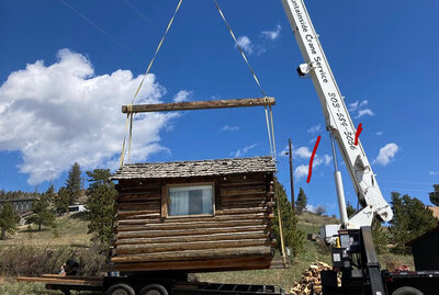 Heavy-duty shed moving by Mountainside Crane Service in Denver Metro and Colorado Foohills
