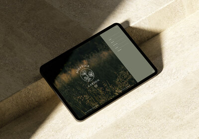 Showit website mockup on iPad