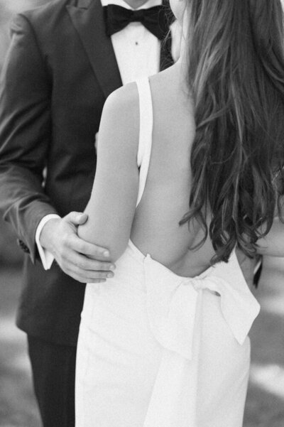 black and white image of couple