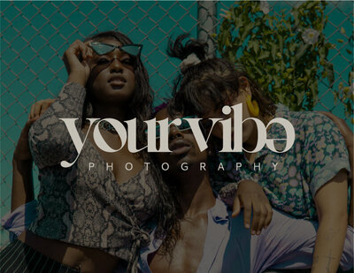 your vibe logo of group of 3 friends