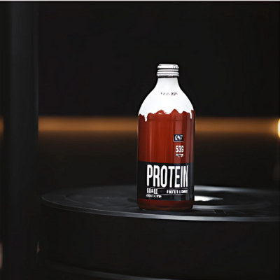 Protein shake branding by Muse – expert in social media marketing, content creation, and web design for fitness and health brands in Sydney.