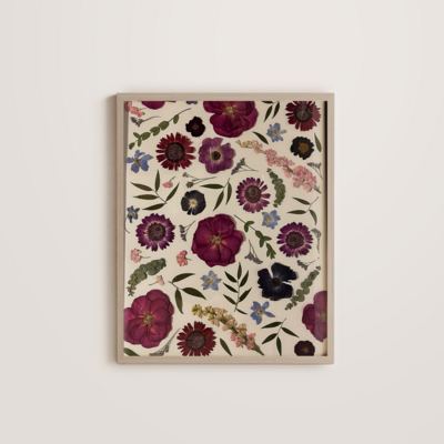 Archive Floral Preservation whimsical design pressed floral frame.