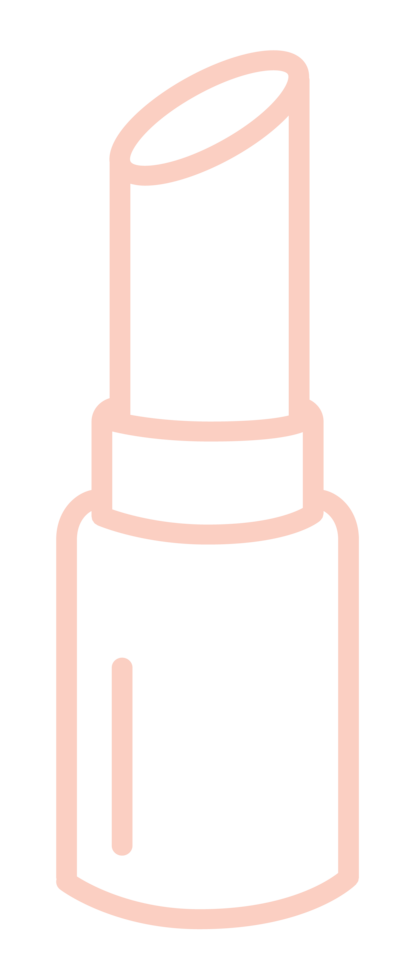 Modern shape cutout in peach