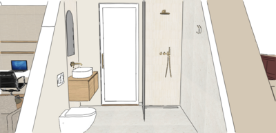 Interieur ontwerp zolderkamer Weespersluis