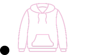 OUTLINE OF A SWEATSHIRT OR HOODIE