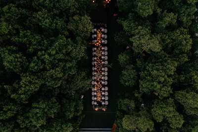 Wedding flowers in Palm Springs, CA with long king table