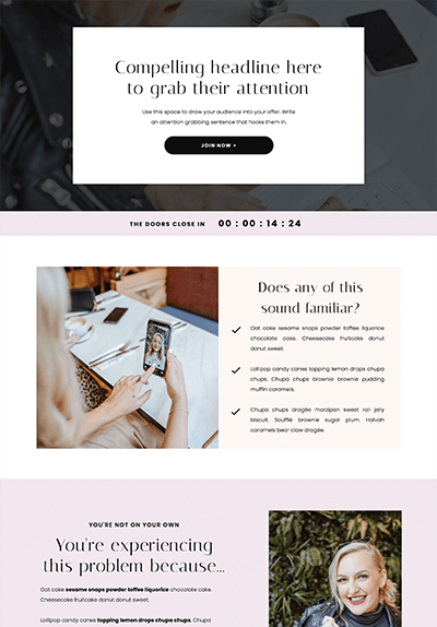 liquorice-showit-sales-page-template