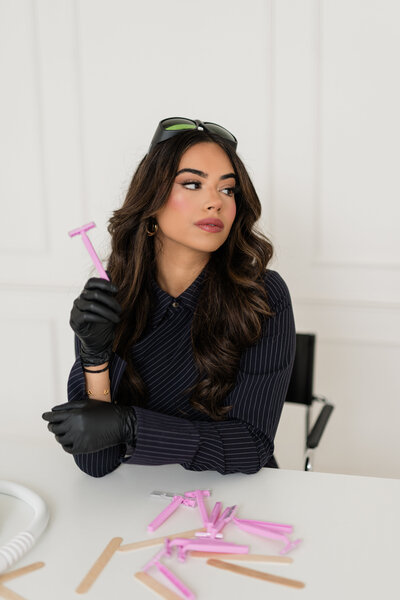 Branding images women with a phone