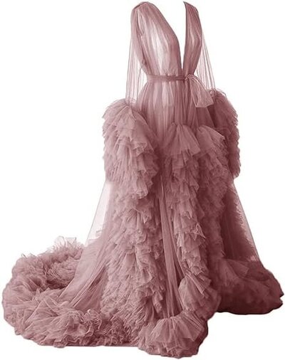 Tulle Robe Maternity Dress