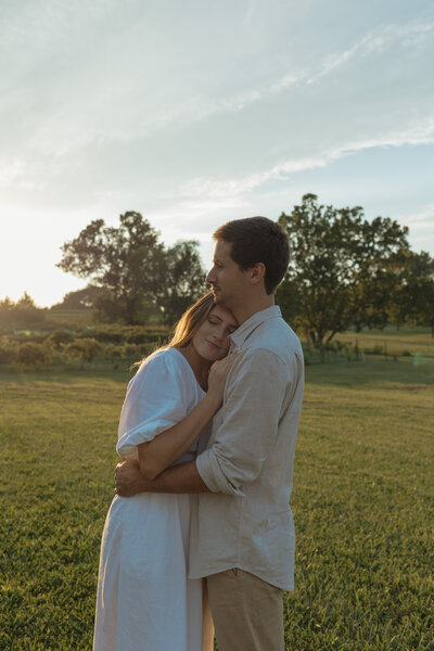 Sweet moments captured during a Florida beach anniversary session