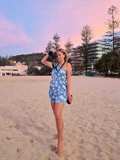 Bianca Paggiaro beach sunset camera photo