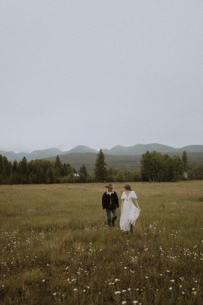 couple holding each other during a couples photo shoot in montana