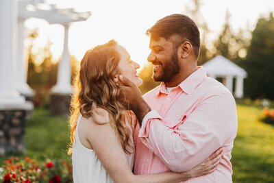 Engagement Session at Manito Park with the Golden Hour Sun