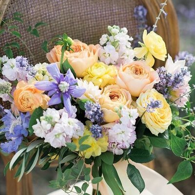 Style 34 _ Purples and Yellows _ Bridal Bouquet 