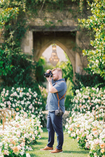 man holding camera