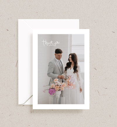 Poeme double-sided thank you card