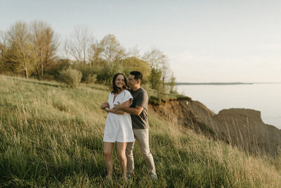 Couples photo session by Erinn Ortiz with Claire and Jose for their engagement in Upstate New York