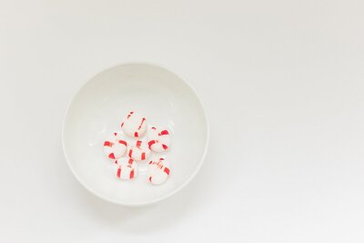 peppermints in bowl