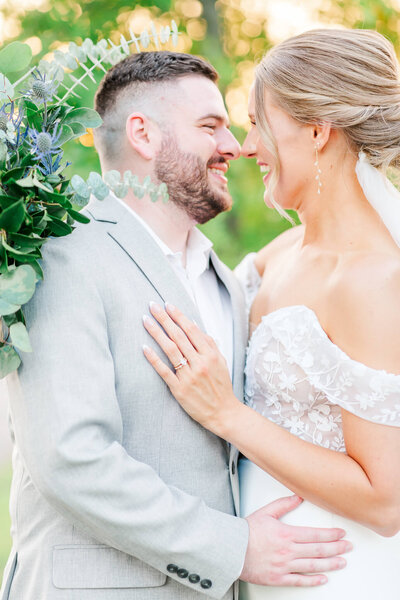 Laughing Bride and Groom by Columbus Georgia Wedding Photographer Amanda Horne