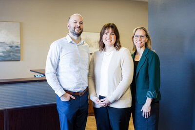 Aaron, Heather & Bethany in the office at Thompson CPA LLC