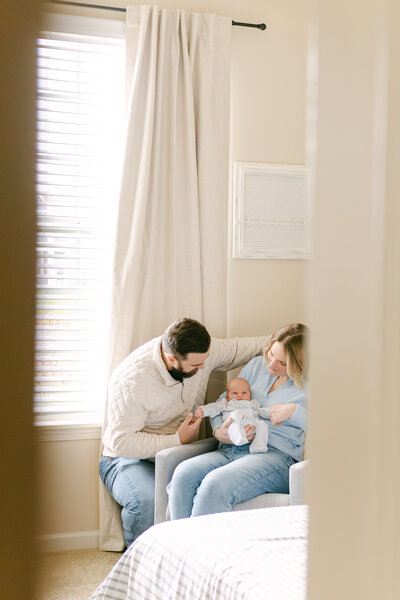 in home lifestyle newborn family photography session Dayton ohio