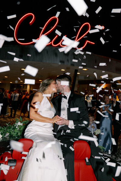 Confetti Wedding Send Off Exit at The Club in Birmingham Alabama
