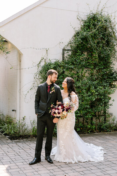 bride and groom portrait in Houston, TX