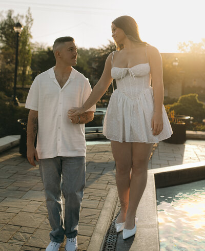 Couple Zack and kayle in K-state Gardens located in manhattan KS