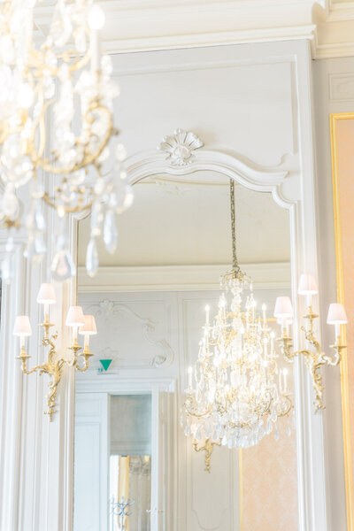 Luxury destination wedding reception room at Daun Kinsky palace