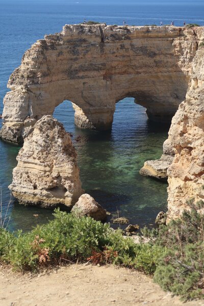 The archs of marinha during a hike